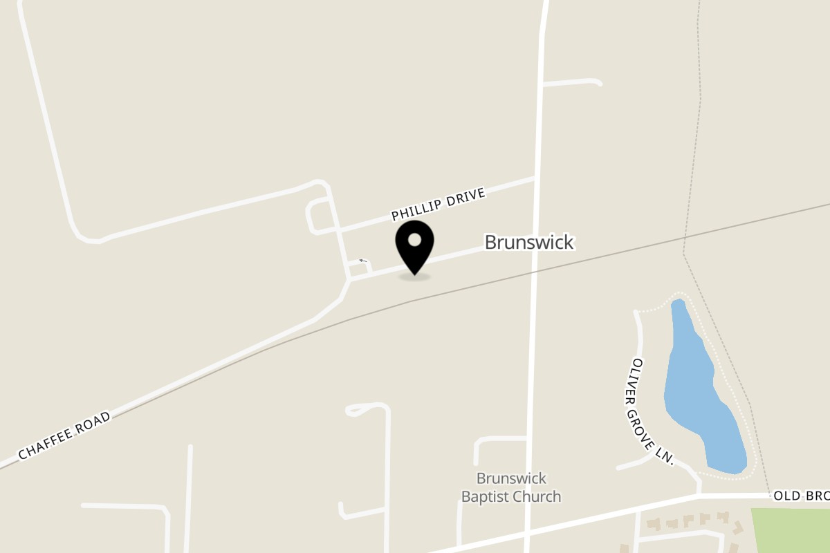 Map showing the location of Slice Brunswick on 8781 Chaffee Rd in Arlington